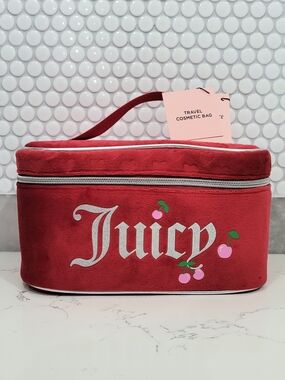Juicy Couture Red Travel Cosmetic Bag With Cherries